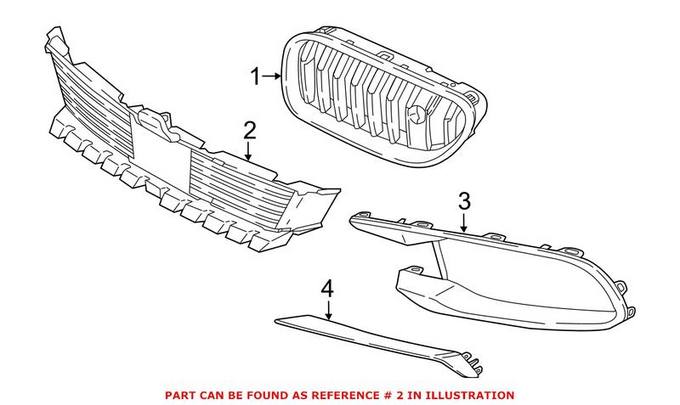 BMW Grille - Front Lower Center 51117362691